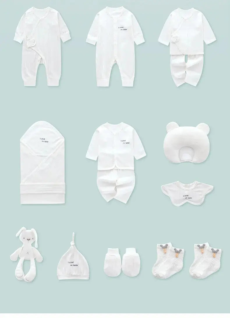 LITTLEGIANT Essential 19-Piece Newborn Baby Gift Set 100%  Organic Cotton LITTLEGIANT
