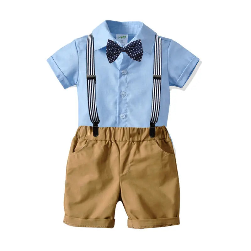 Boys bow tie dress suit shirt - LITTLEGIANT Baby Cloth