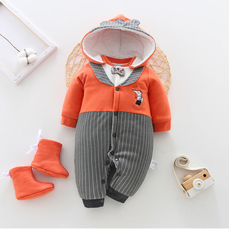 LITTLEGIANT Cozy Cocoon Winter Baby Onesie - Thick Cotton Long Sleeve - LITTLEGIANT Baby Cloth