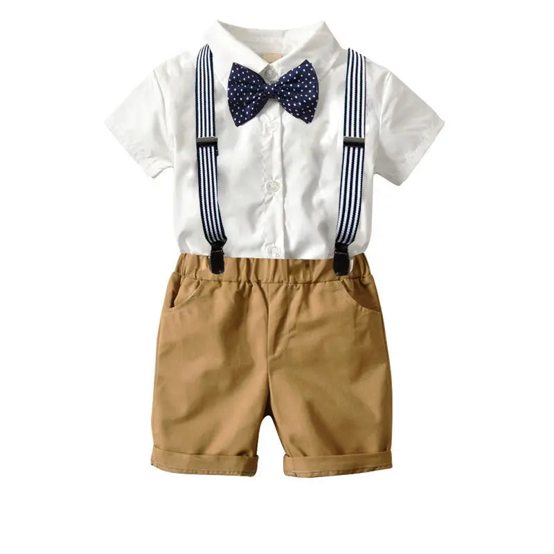 Boys bow tie dress suit shirt - LITTLEGIANT Baby Cloth