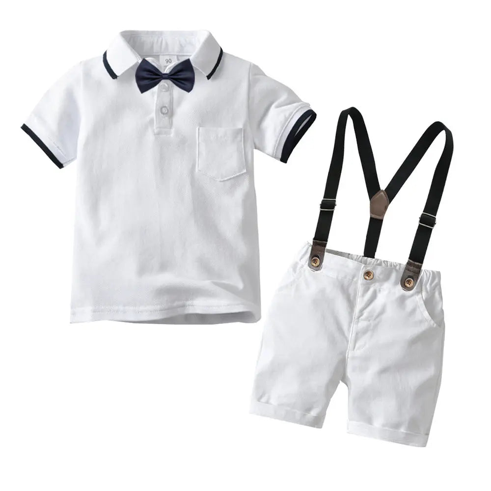 Boys bow tie dress suit shirt - LITTLEGIANT Baby Cloth