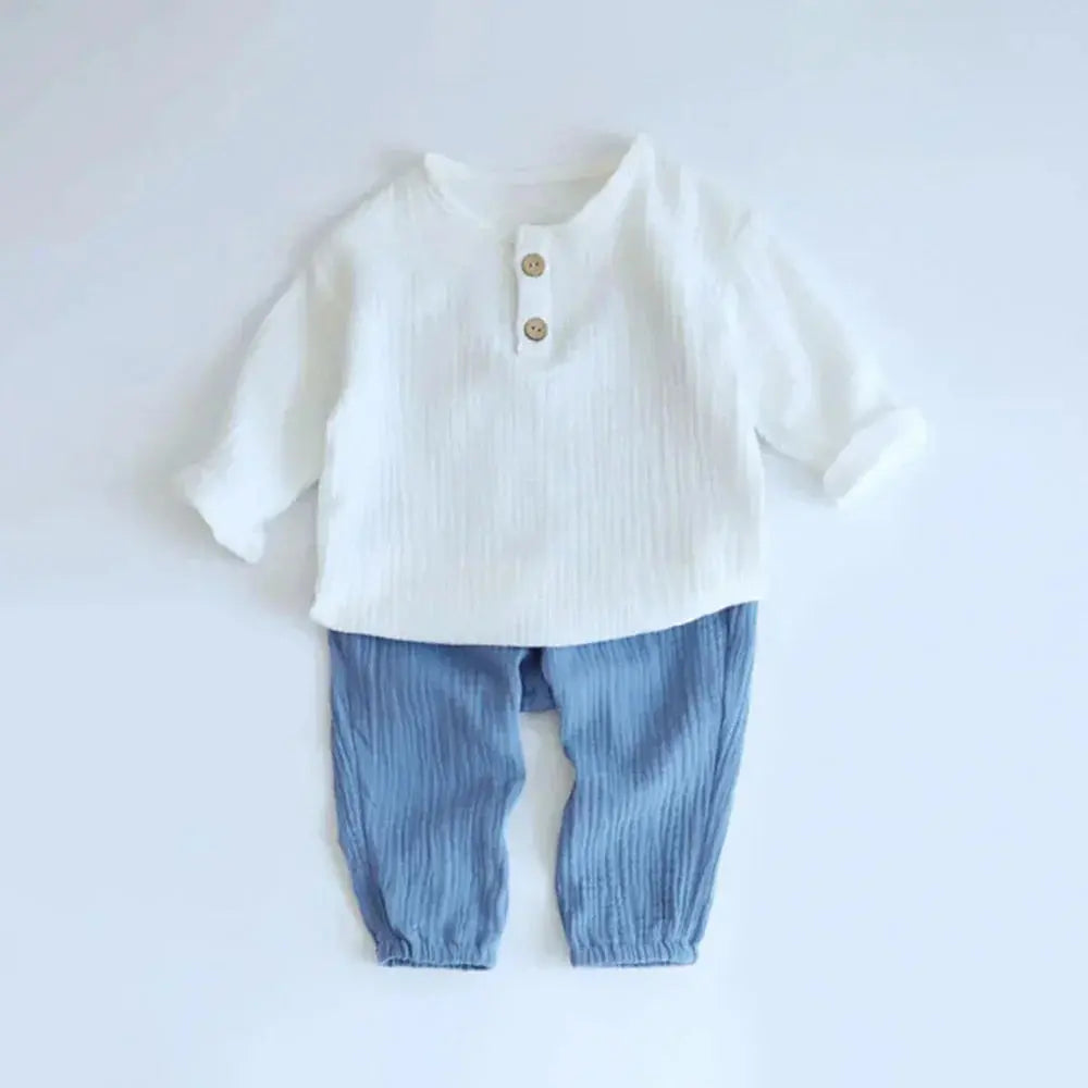 Cozy Cotton Baby Boy Summer Outfit Set - LITTLEGIANT Baby Cloth