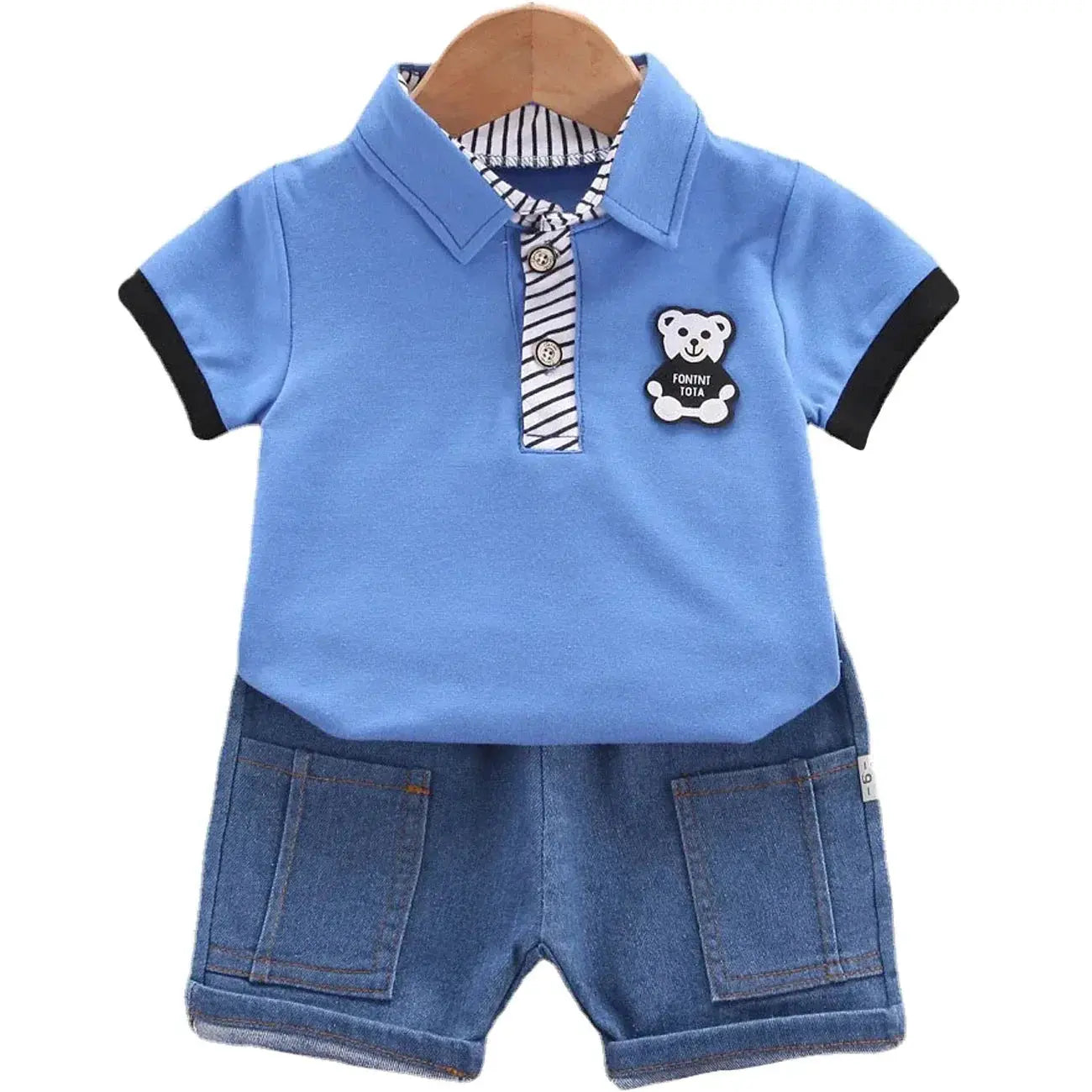 Baby's Korean Style Summer Set Playful Summer Outfit - LITTLEGIANT Baby Cloth