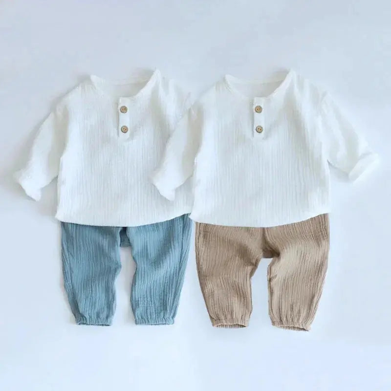 Cozy Cotton Baby Boy Summer Outfit Set - LITTLEGIANT Baby Cloth