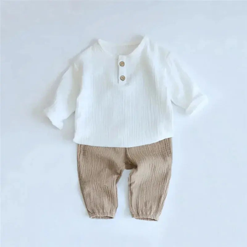 Cozy Cotton Baby Boy Summer Outfit Set - LITTLEGIANT Baby Cloth