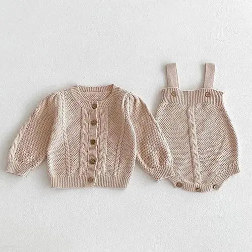 Cardigan Bambino Knit Set - LITTLEGIANT Baby Cloth