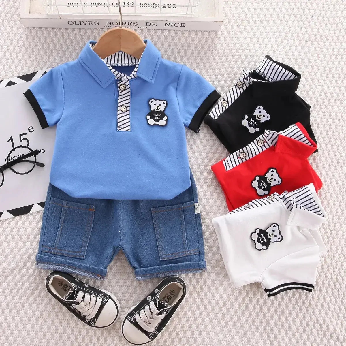 Baby's Korean Style Summer Set Playful Summer Outfit - LITTLEGIANT Baby Cloth