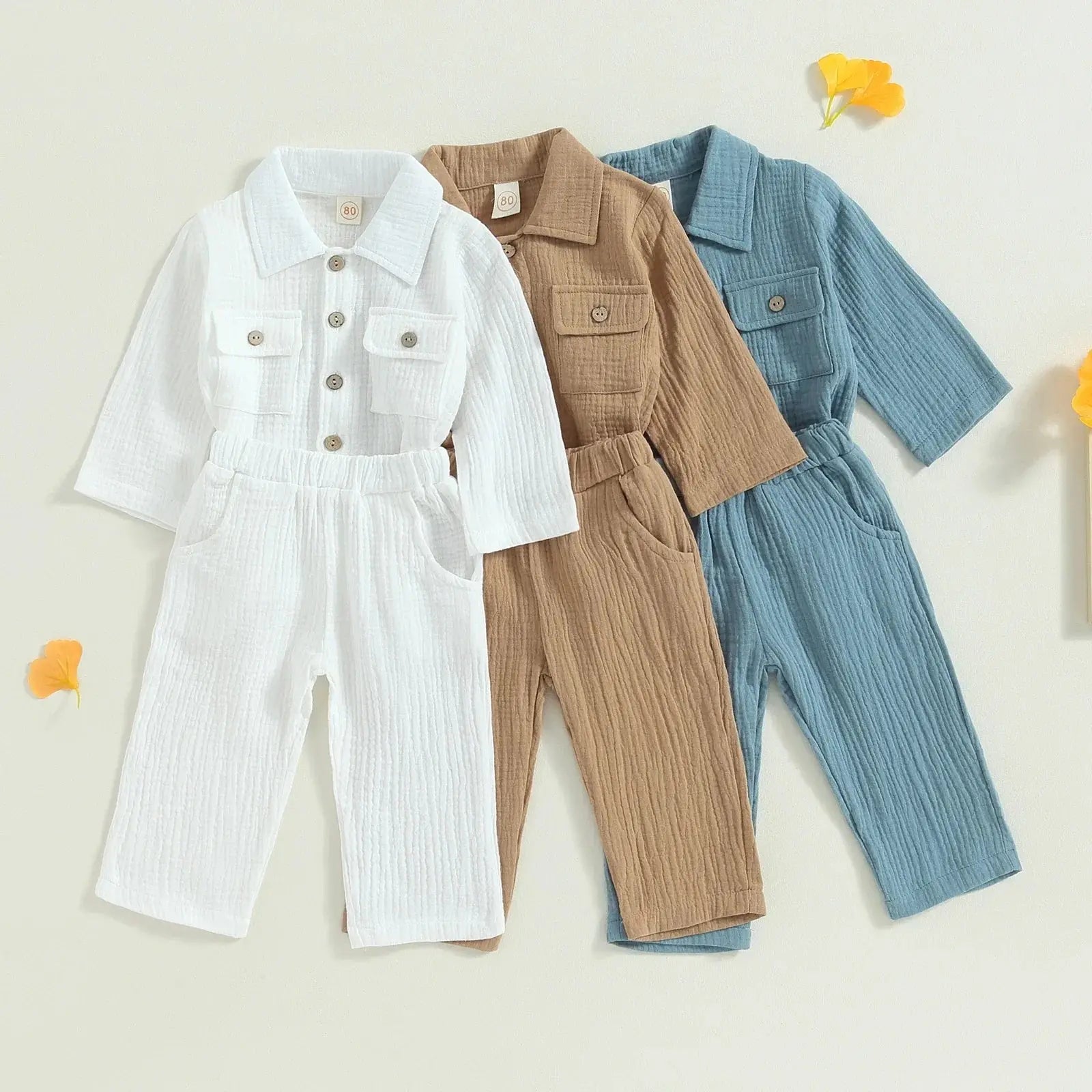 Pudcoco Linen Set - Boy's Outfit - LITTLEGIANT Baby Cloth