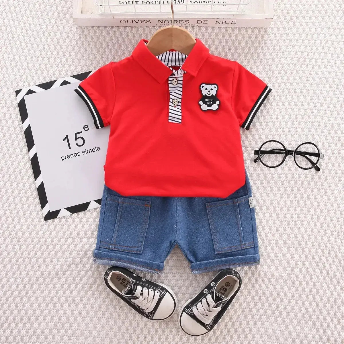 Baby's Korean Style Summer Set Playful Summer Outfit - LITTLEGIANT Baby Cloth