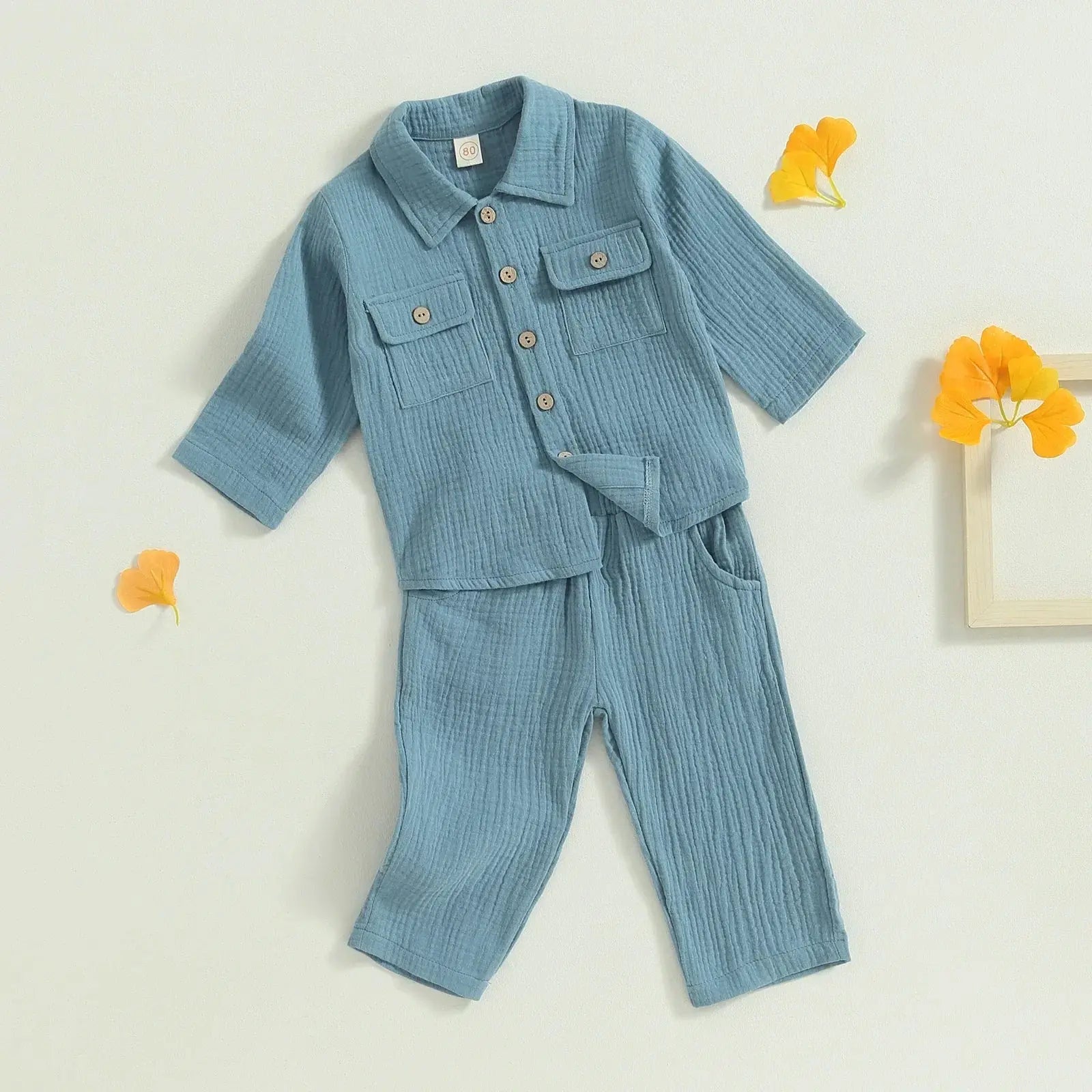 Pudcoco Linen Set - Boy's Outfit - LITTLEGIANT Baby Cloth