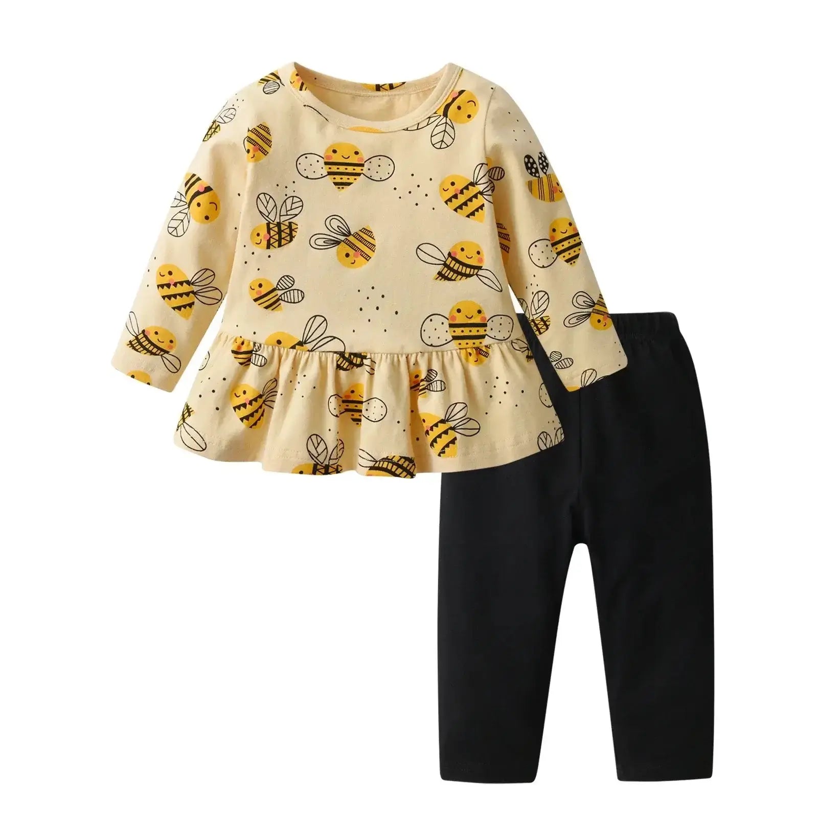 Bee Spring Toddler Outfit Set for Girls - LITTLEGIANT Baby Cloth