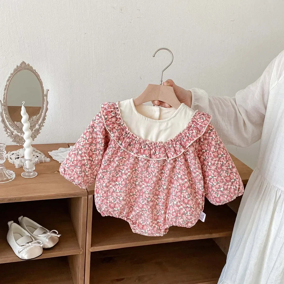 Korean Style Floral Winter Romper for Girls - LITTLEGIANT Baby Cloth