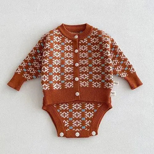 Cardigan Bambino Knit Set - LITTLEGIANT Baby Cloth