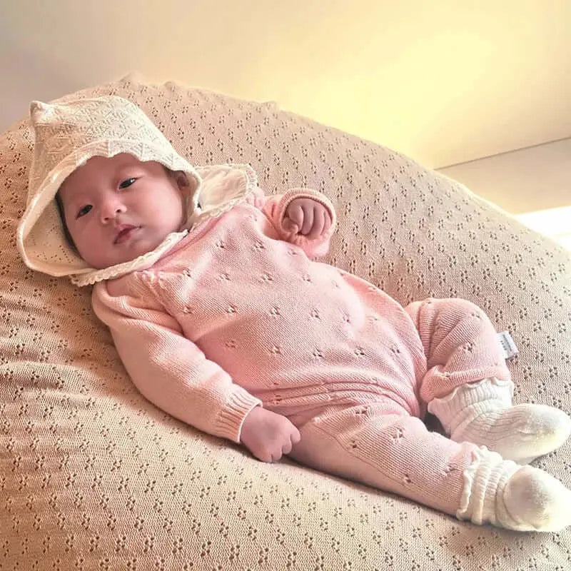 Princess Knitted Jumpsuit for Baby Girls - LITTLEGIANT Baby Cloth