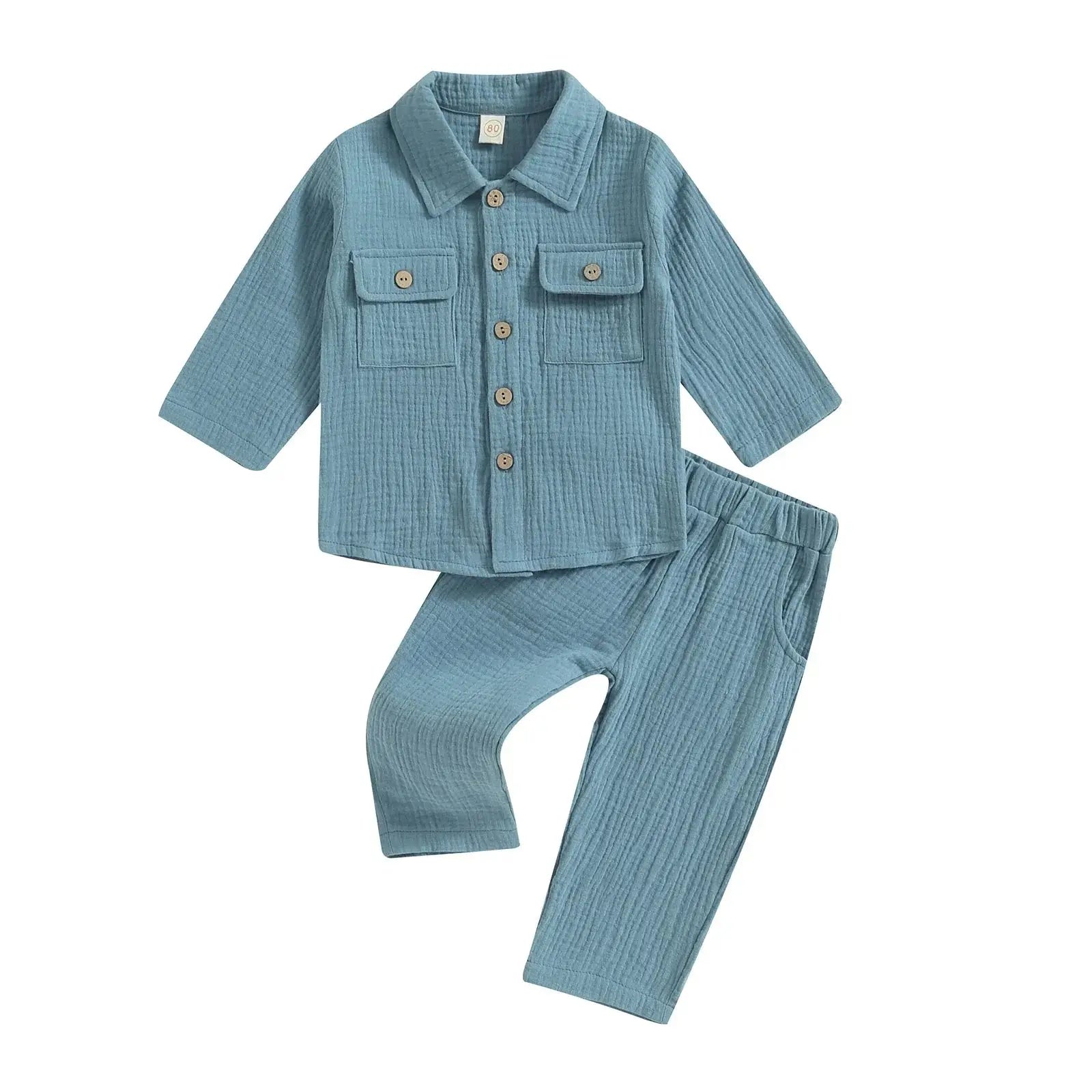 Pudcoco Linen Set - Boy's Outfit - LITTLEGIANT Baby Cloth