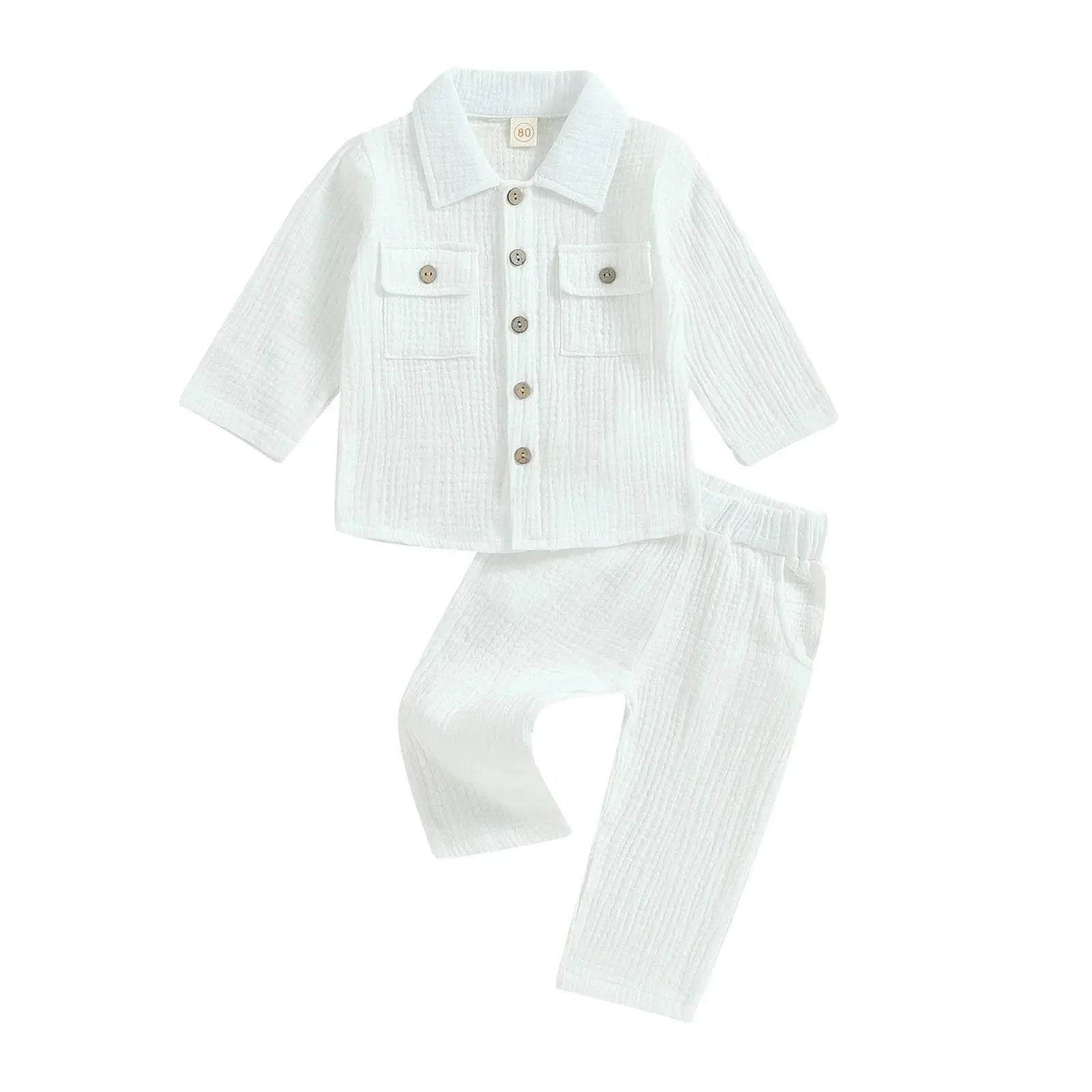 Pudcoco Linen Set - Boy's Outfit - LITTLEGIANT Baby Cloth