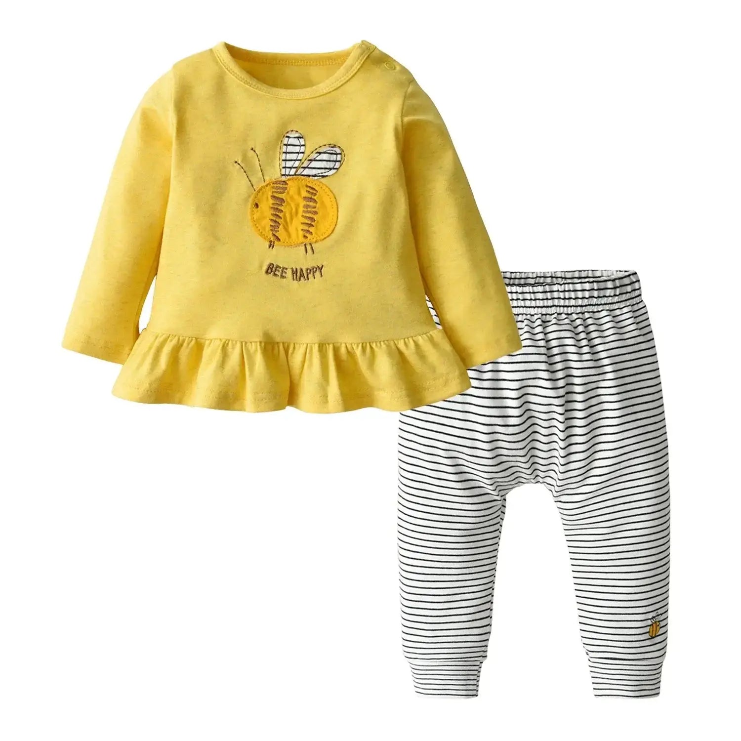 Bee Spring Toddler Outfit Set for Girls - LITTLEGIANT Baby Cloth