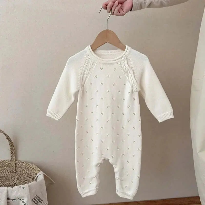 Princess Knitted Jumpsuit for Baby Girls - LITTLEGIANT Baby Cloth