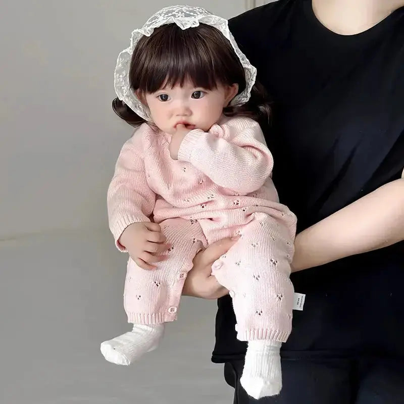 Princess Knitted Jumpsuit for Baby Girls - LITTLEGIANT Baby Cloth