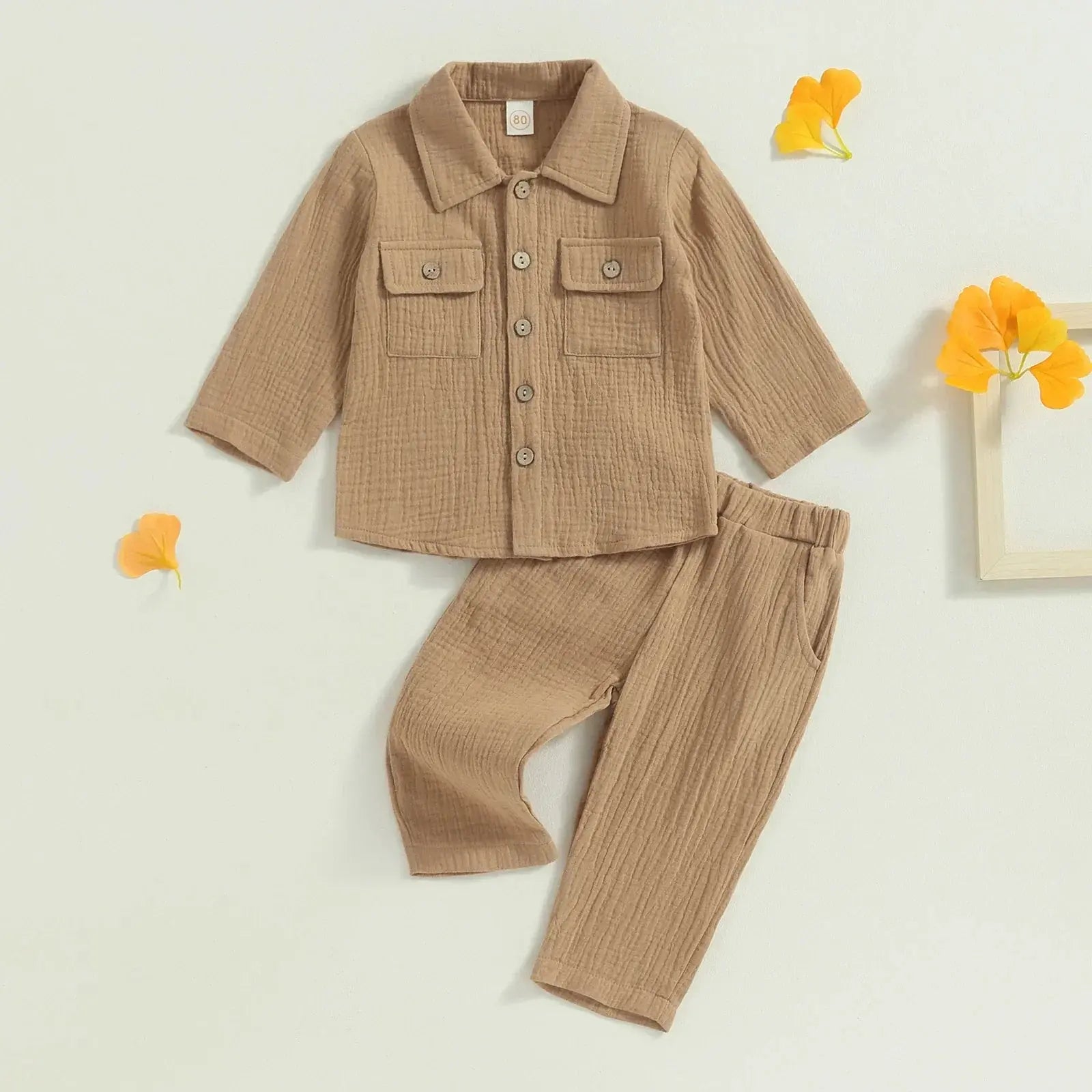 Pudcoco Linen Set - Boy's Outfit - LITTLEGIANT Baby Cloth