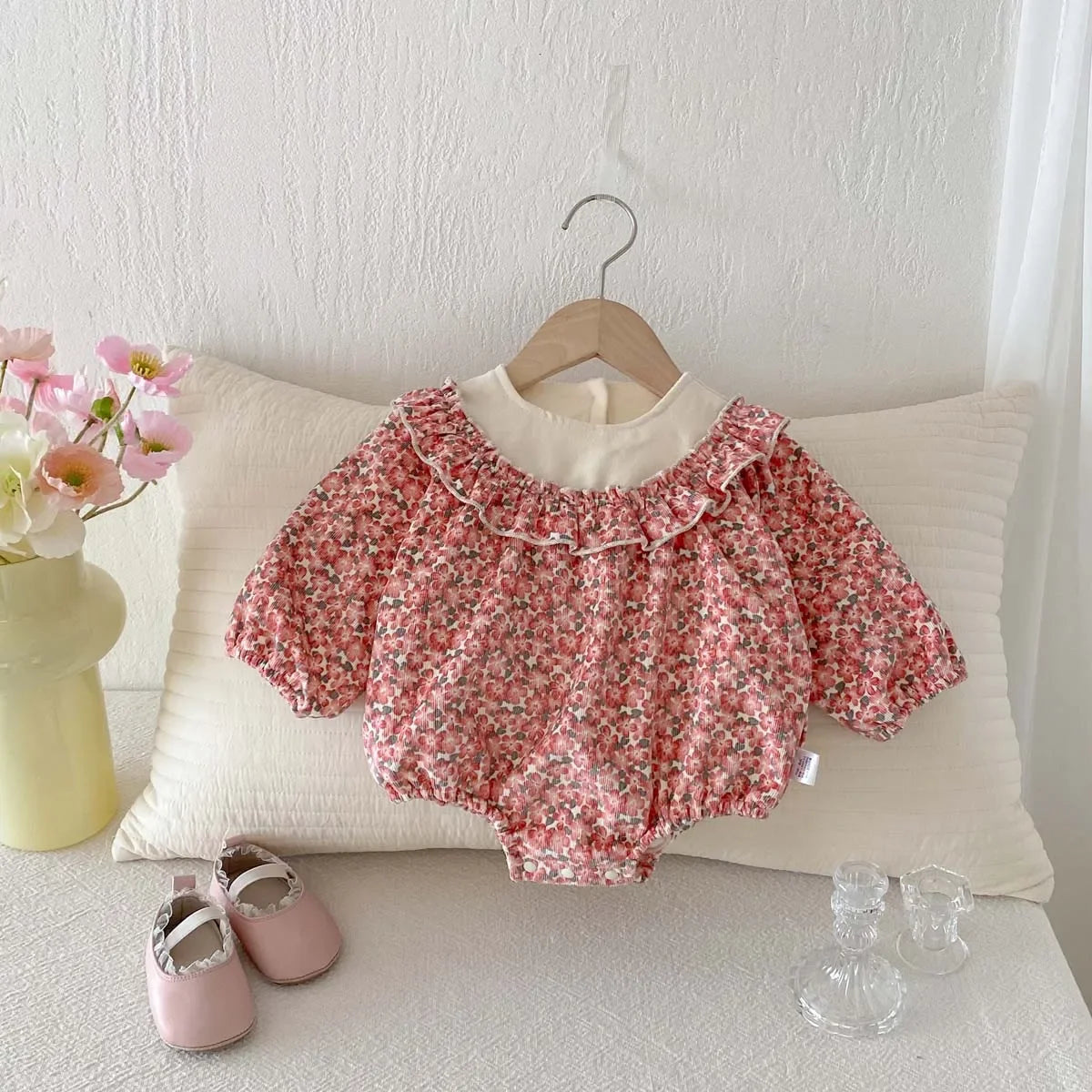 Korean Style Floral Winter Romper for Girls - LITTLEGIANT Baby Cloth