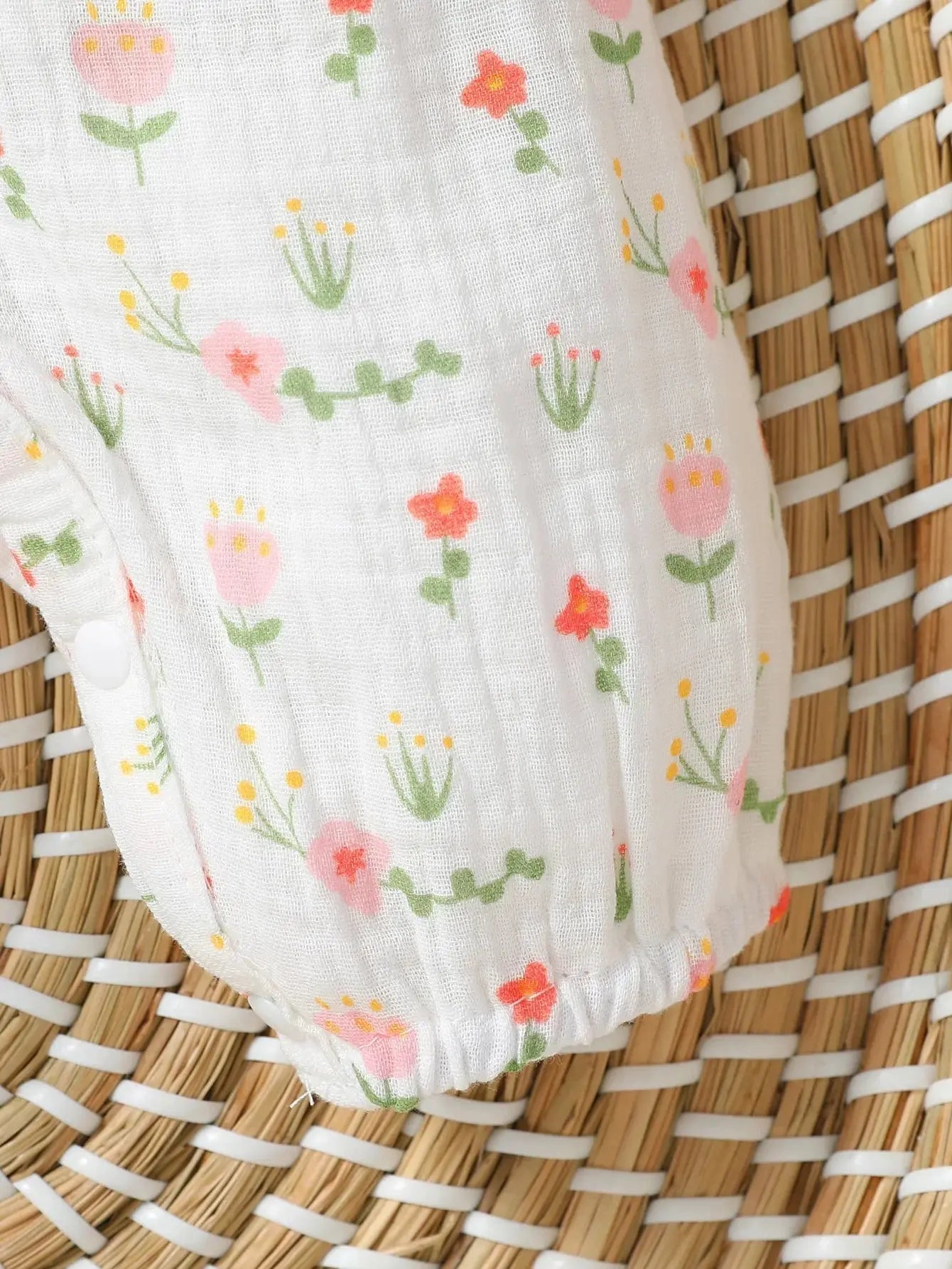 Floral Bow Baby Jumpsuit & Headband Set 0-6M - LITTLEGIANT Baby Cloth