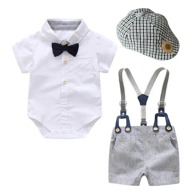 Baby Boy's Bow Tie & Overall Formal Set - LITTLEGIANT Baby Cloth